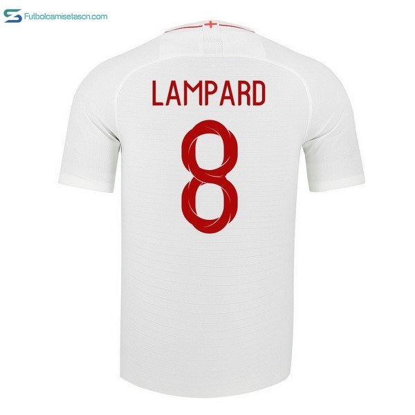 Camiseta Inglaterra 1ª Lampard 2018 Blanco